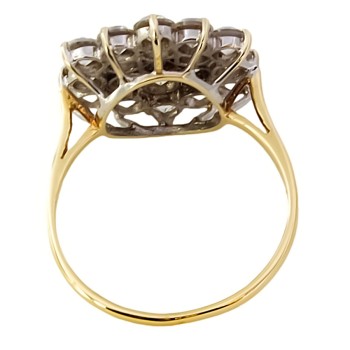 9ct gold Cubic Zirconia Cluster Ring size K